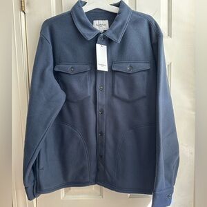NWT Men's Goodfellow Navy Fleece Jacket/Shacket Sz Large
